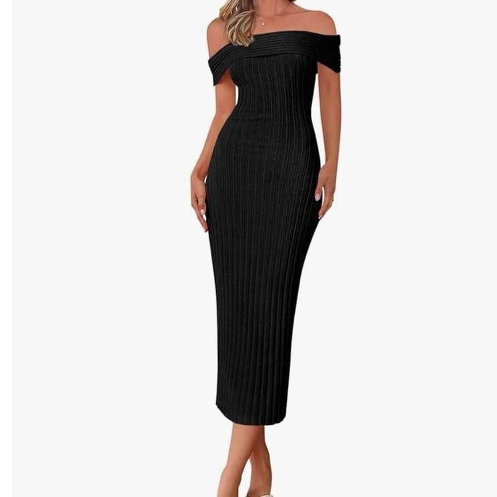 PRETTYGARDEN Summer Dress for Women Formal Off The Shoulder Midi Dress